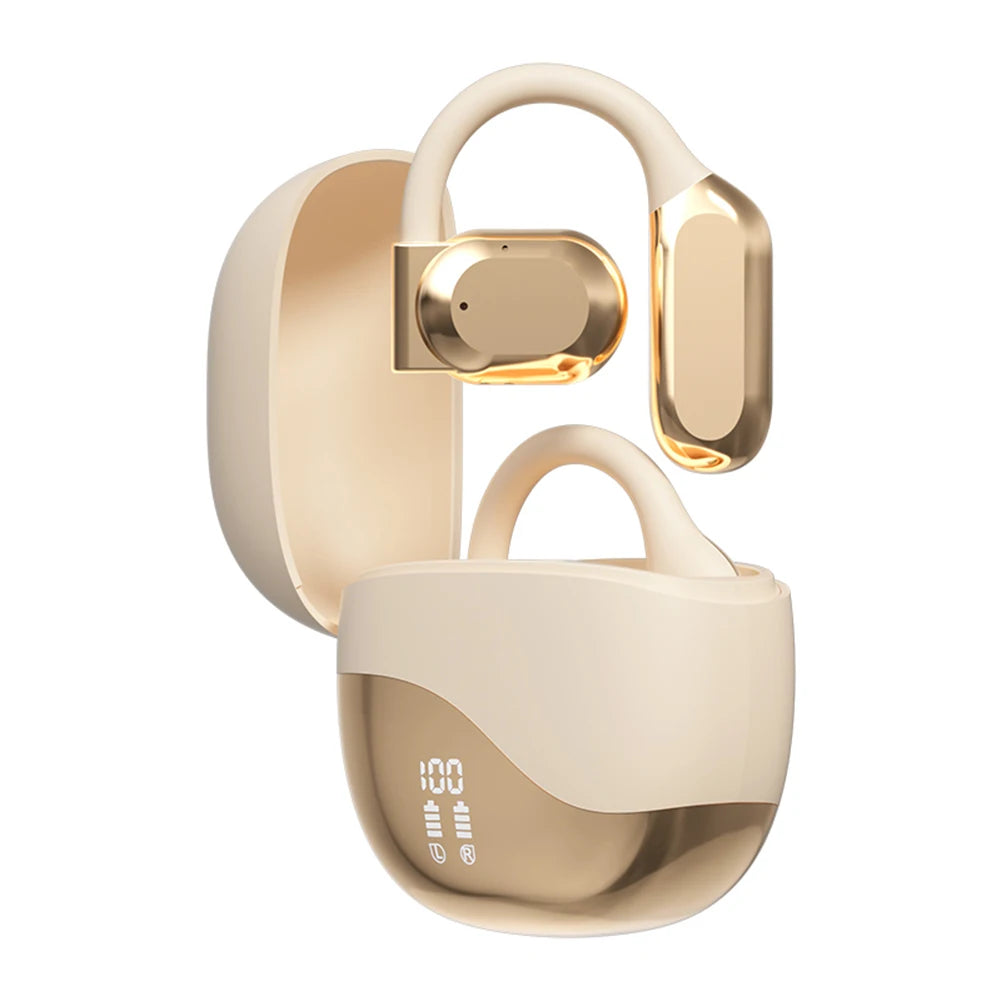 AI Translator Earbuds Bluetooth 5.4 Noise Cancelling Two-Way Voice Translator Ear Hook 144 Languages Translation Earphones