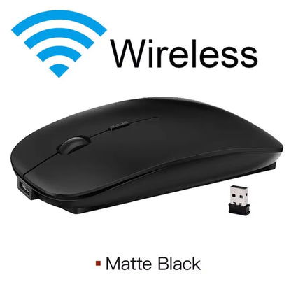 Bluetooth Dual Mode Charging Mouse 5.0 Mute Silent Notebook Game Girls G Wireless Black Mouse