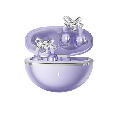 Earbuds Set with Hi-Fi Sound, Fashion & Sparkling Jewelry Ear-Clip Ornament Accessories Earphones Suit For Girl Gifts