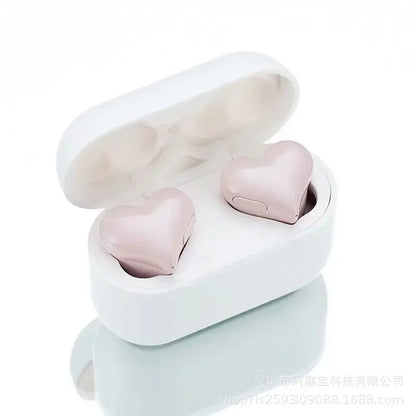 New heartbuds love earphones heart-shaped earphones cute girls wireless bluetooth earphones with colorful lights ear buds