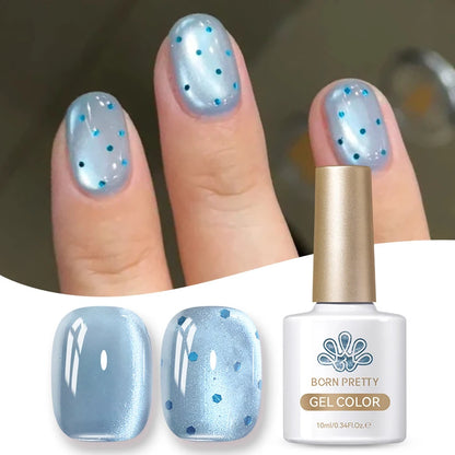 BORN PRETTY Cat Magnetic Gel Nail Polish 10ml Crystal Holographics Glass Bead Semi Permanent Soak Off UV LED Nail Art Manicure