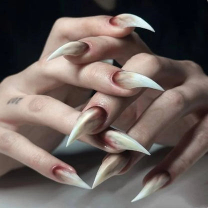 120枚 透明イーグルクロー ネイルチップ
3Dカーブ スティレット フルカバー
UVジェル対応 エクステンション用 デュアルフォーム