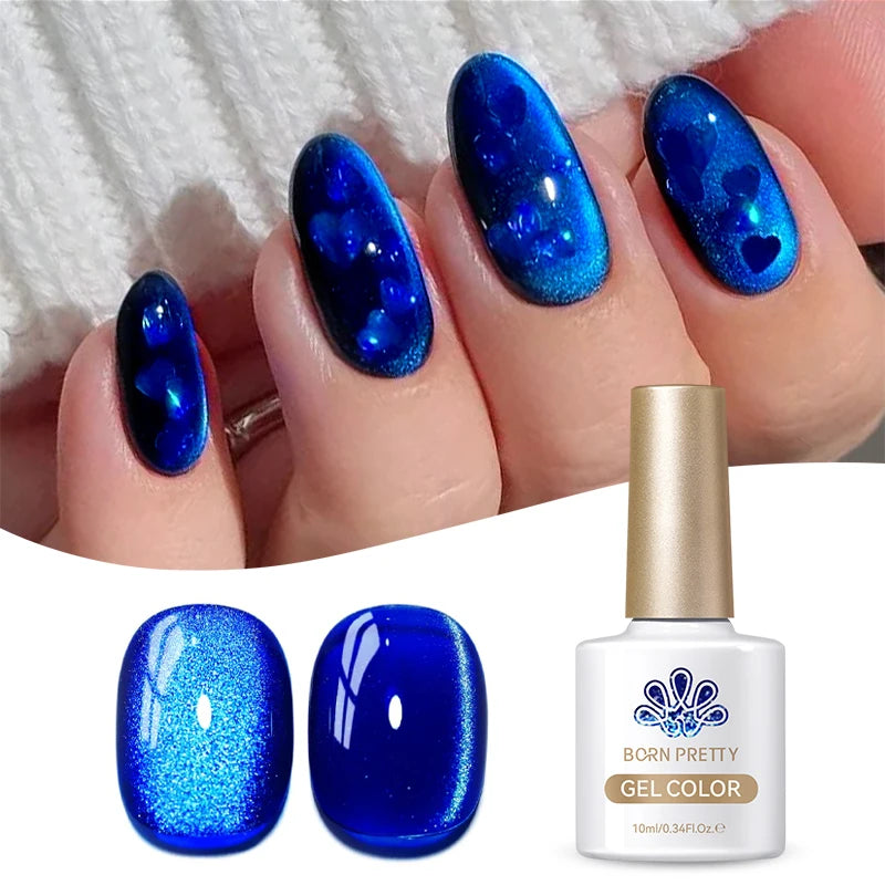 BORN PRETTY Cat Magnetic Gel Nail Polish 10ml Crystal Holographics Glass Bead Semi Permanent Soak Off UV LED Nail Art Manicure