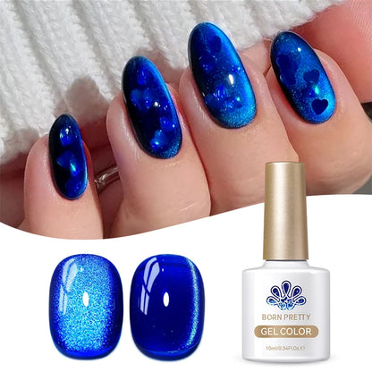 BORN PRETTY Cat Magnetic Gel Nail Polish 10ml Crystal Holographics Glass Bead Semi Permanent Soak Off UV LED Nail Art Manicure