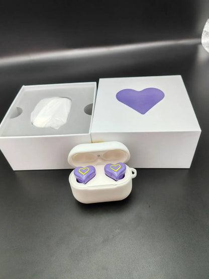 New heartbuds love earphones heart-shaped earphones cute girls wireless bluetooth earphones with colorful lights ear buds