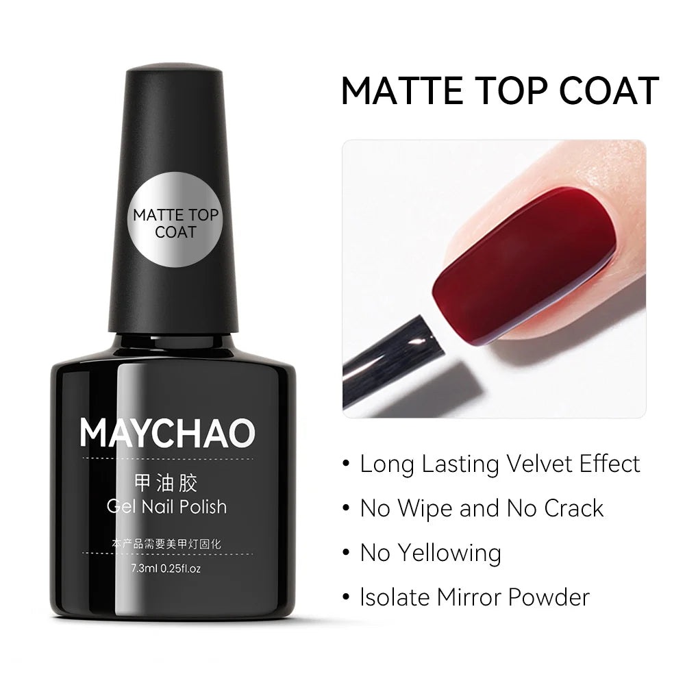 MAYCHAO Transparent Jelly Gel Nail Polish SemiPermanent Polish Soak Off UV LED Gel Art Nail Varnish Nude Collection 7.3ml DIY