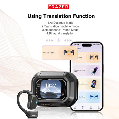 [AI Translator Earbuds]Erazer XP6 Wireless Headphones Gaming Headset Equalizer APP Bluetooth Earphones Waterproof Powerful Sound