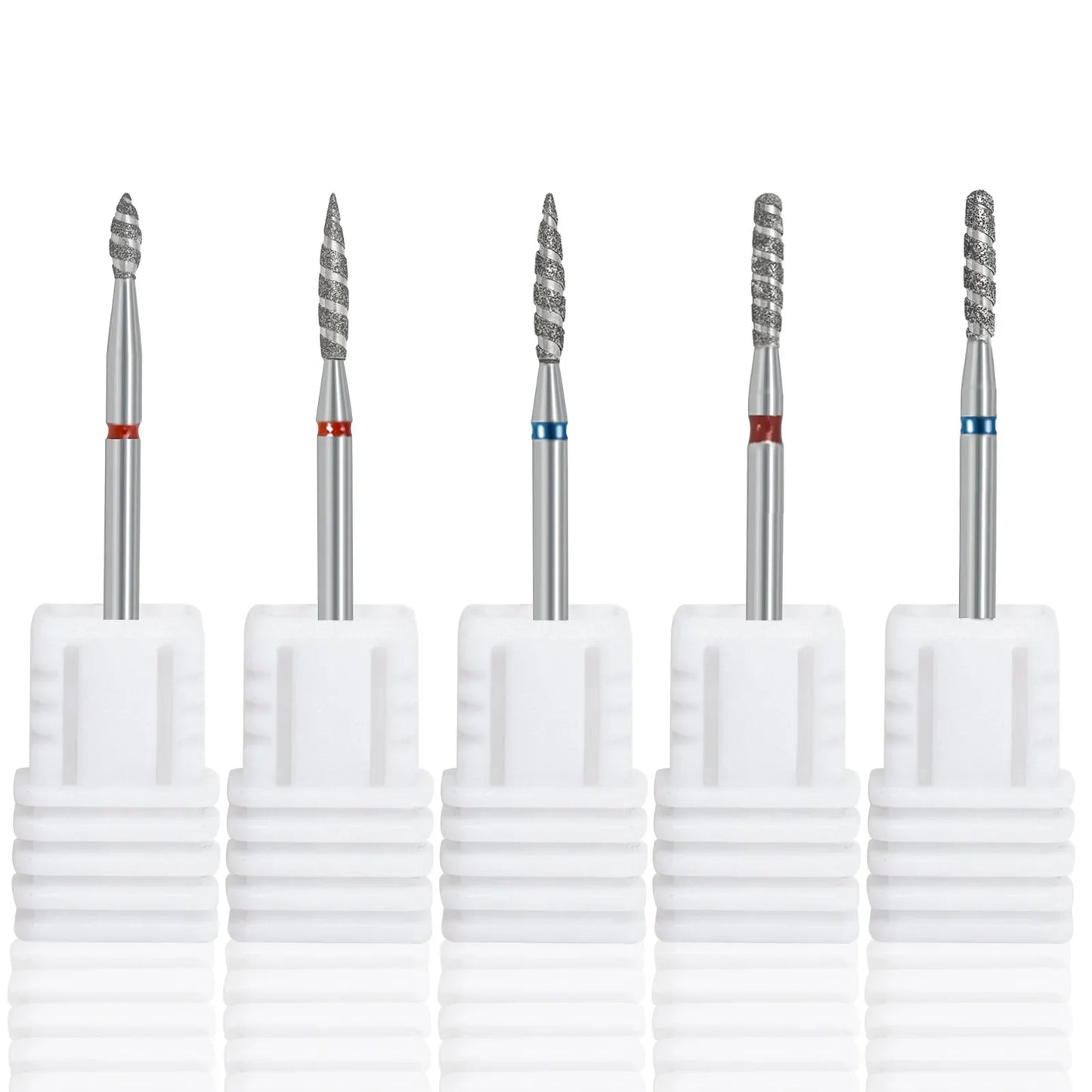 2/1Pcs Tornado Flame Diamond Nail Drill Bit Milling Cutters Dead Skin Remover Pedicure Diamond Burrs for Electric Polisher Tools