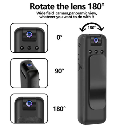 1080P HD Mini Wifi Camera Portable Recorder Outdoor Sports Photography Pen Night Vision Camera 180 Rotating Camera Support 128G