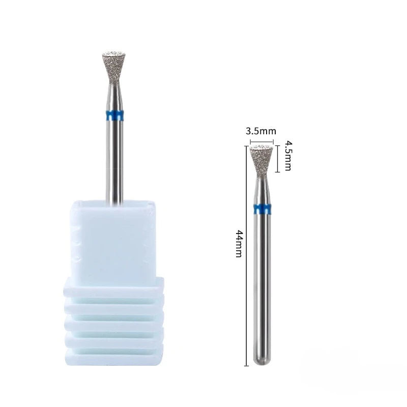 2/1Pcs Tornado Flame Diamond Nail Drill Bit Milling Cutters Dead Skin Remover Pedicure Diamond Burrs for Electric Polisher Tools