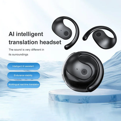 AI Translator Earbuds | 144-Lang Real-Time | Wireless BT | Waterproof | Smart Voice (Please Note the Difference:Trans/Orig )