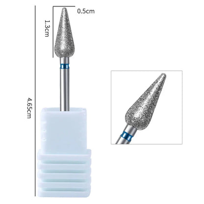 2/1Pcs Tornado Flame Diamond Nail Drill Bit Milling Cutters Dead Skin Remover Pedicure Diamond Burrs for Electric Polisher Tools