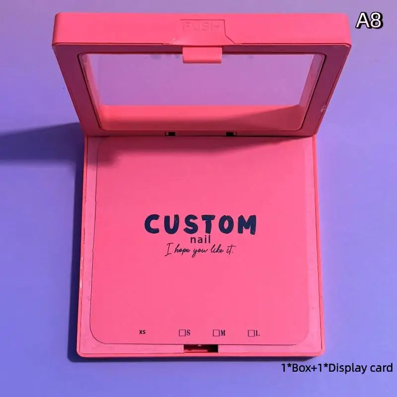 False Nails Display Cards Storage Box Personality Fluorescent Color False Nail Tips Manicure Tools Art Supplies