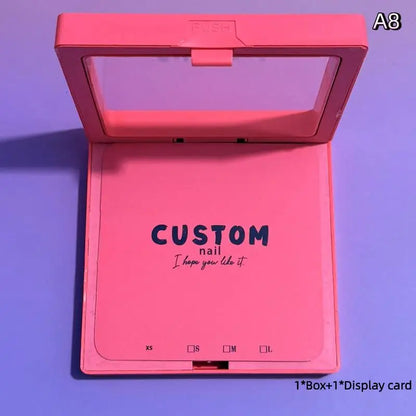 False Nails Display Cards Storage Box Personality Fluorescent Color False Nail Tips Manicure Tools Art Supplies
