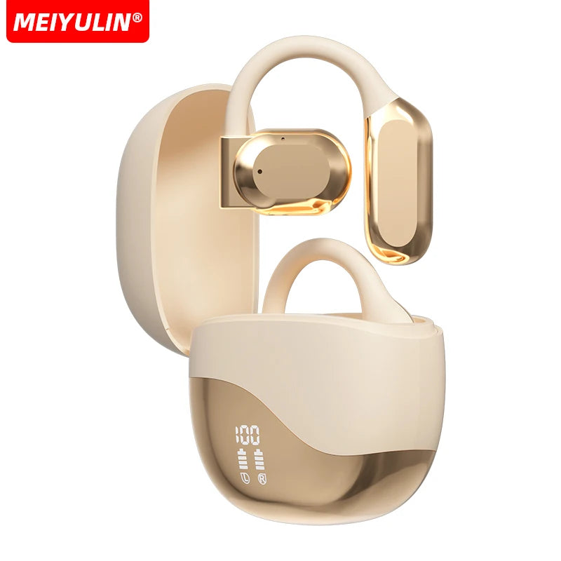 AI Translator Earbuds Wireless BT Real Time Translators Headphones Two-Way Instant Voice Translator Ear Hook for Business Travel