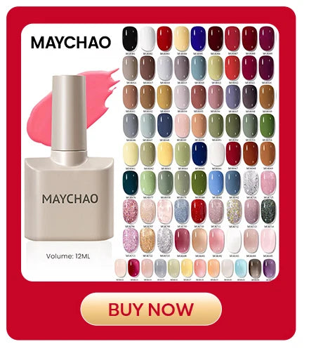 MAYCHAO Transparent Jelly Gel Nail Polish SemiPermanent Polish Soak Off UV LED Gel Art Nail Varnish Nude Collection 7.3ml DIY
