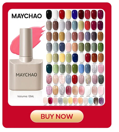 MAYCHAO Transparent Jelly Gel Nail Polish SemiPermanent Polish Soak Off UV LED Gel Art Nail Varnish Nude Collection 7.3ml DIY