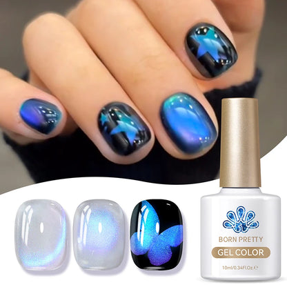 BORN PRETTY Cat Magnetic Gel Nail Polish 10ml Crystal Holographics Glass Bead Semi Permanent Soak Off UV LED Nail Art Manicure