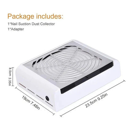 Nail Art Dust Suction Collector, 36W Nail Vacuum Dust Collector Powerful Nail Dust Extractor Cleaner