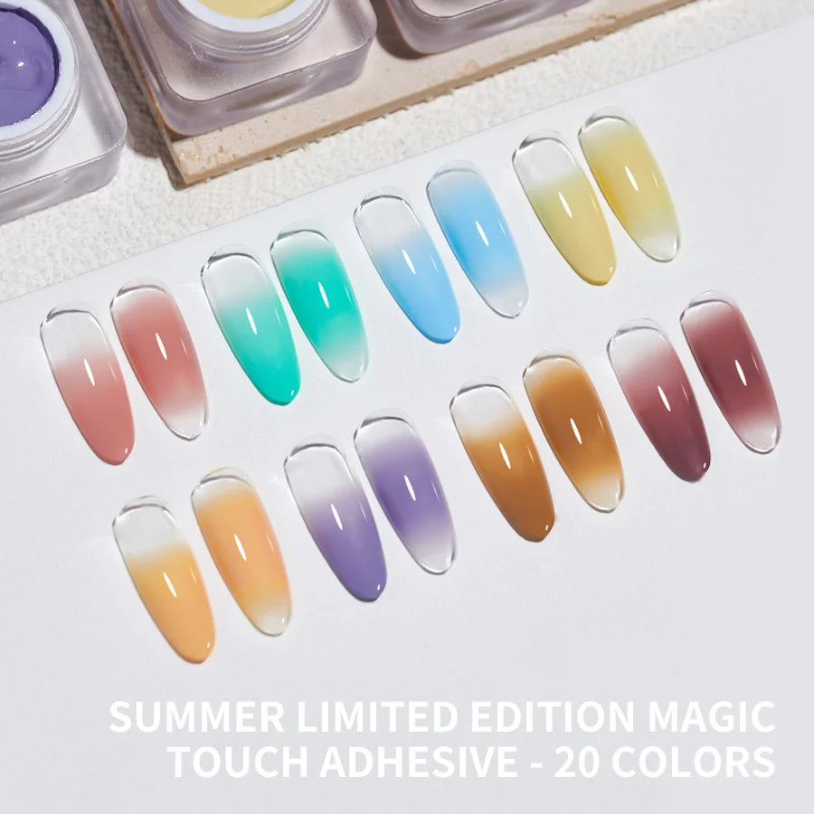 20 Colors Pat Painting Gel Nail Polish Set With Sponge Gradient Semi Permanent Soak Off UV LED Nail Art Gel Varnishes For Nails