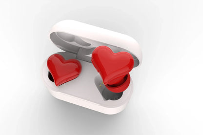 New heartbuds love earphones heart-shaped earphones cute girls wireless bluetooth earphones with colorful lights ear buds