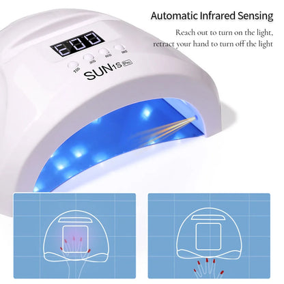 Professional UV LED Nail Lamp for Fast Drying Gel Nail Polish With 4 Timer Smart Nail Dryer Manicure Equipment Tools