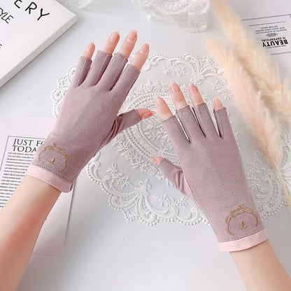 1 Pair Anti UV Nail Gloves UV Gel Shield Glove Fingerless Manicure Nail Art Tools LED Lamp Nails Dryer Radiation for Salon Tools