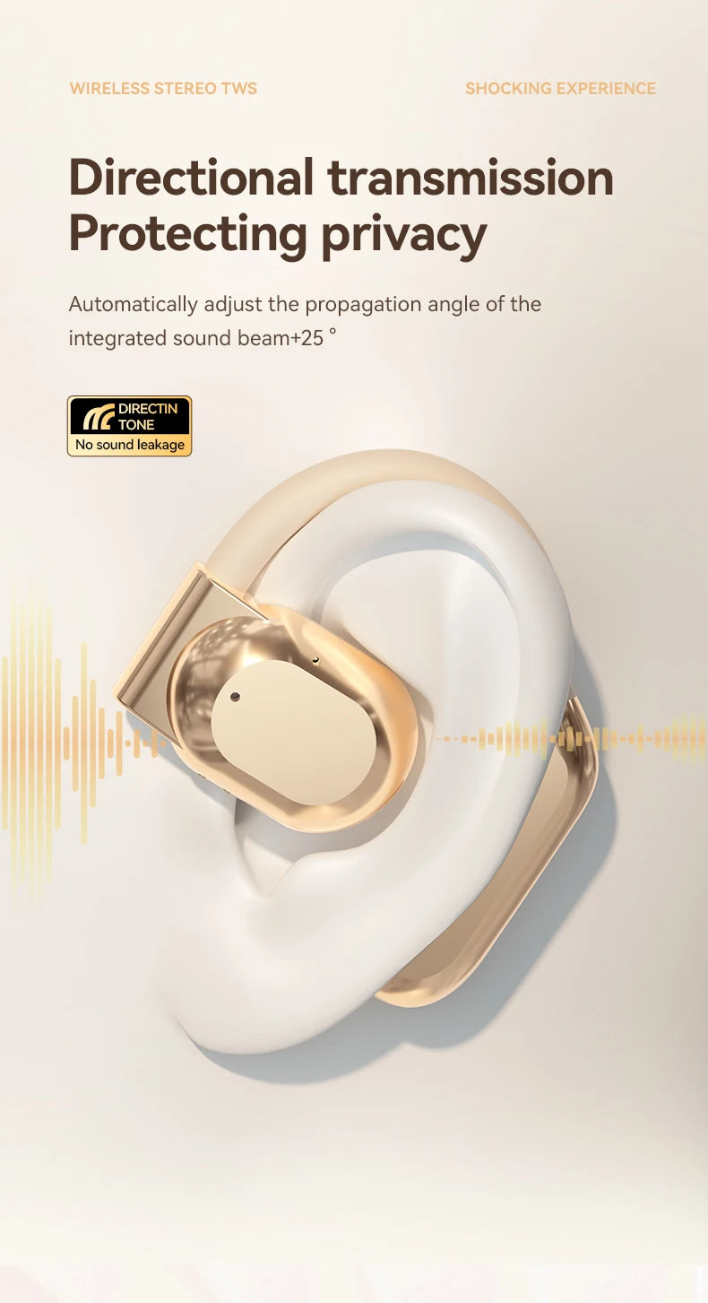 AI Translator Earbuds Wireless BT Real Time Translators Headphones Two-Way Instant Voice Translator Ear Hook for Business Travel
