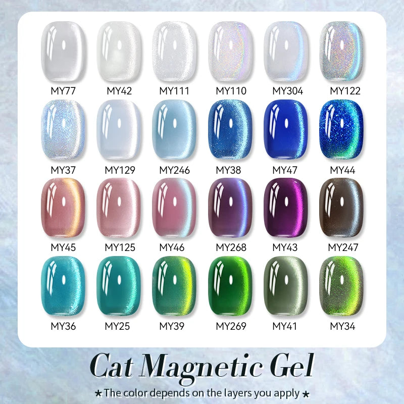 BORN PRETTY Cat Magnetic Gel Nail Polish 10ml Crystal Holographics Glass Bead Semi Permanent Soak Off UV LED Nail Art Manicure