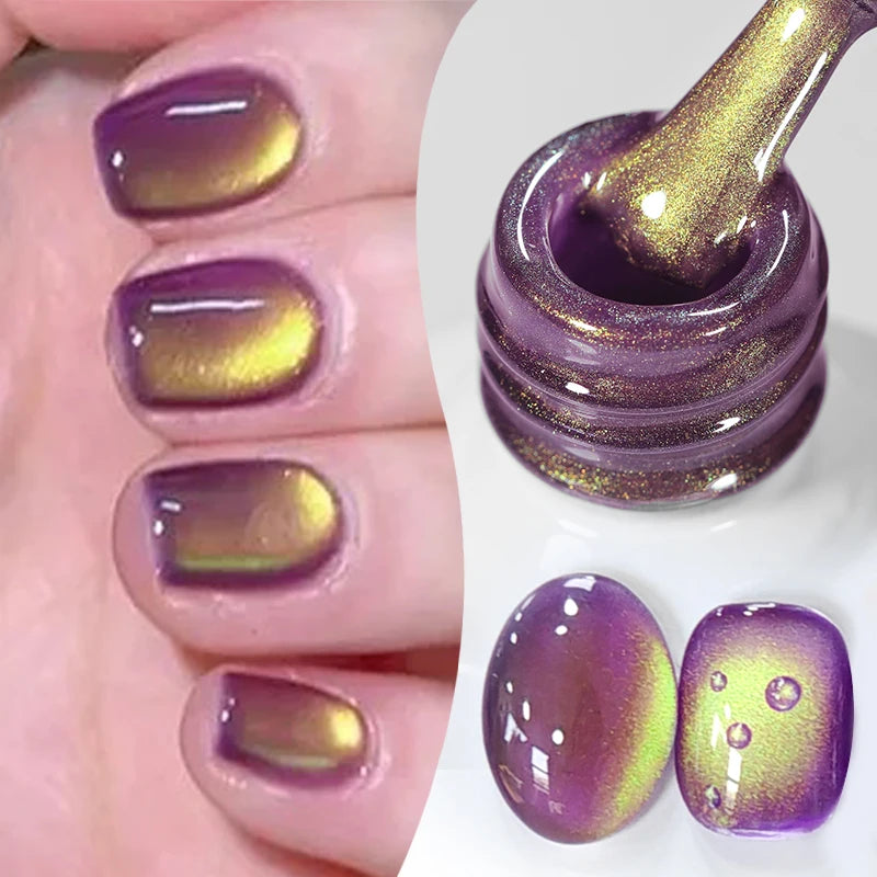 BORN PRETTY Cat Magnetic Gel Nail Polish 10ml Crystal Holographics Glass Bead Semi Permanent Soak Off UV LED Nail Art Manicure