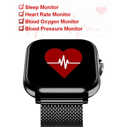 Waterproof Smart Watch with Message, Call, Sleep and Monitoring Sports Pedometer Information Alerts For iPhone Android