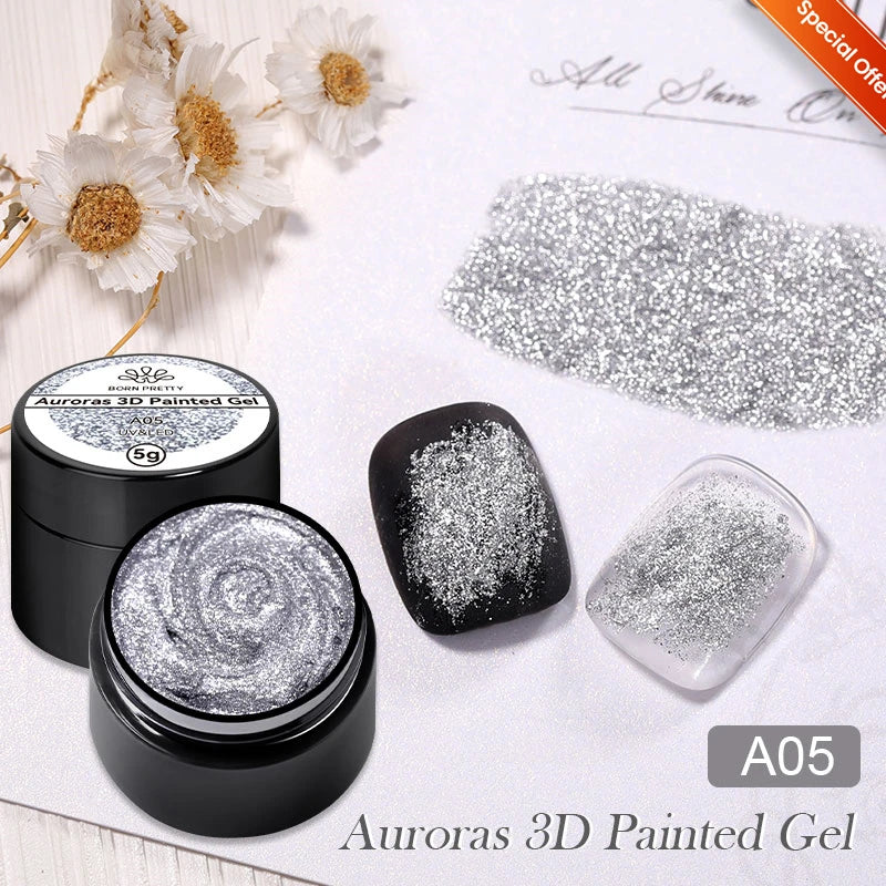 BORN PRETTY Cat Magnetic Gel Nail Polish 10ml Crystal Holographics Glass Bead Semi Permanent Soak Off UV LED Nail Art Manicure