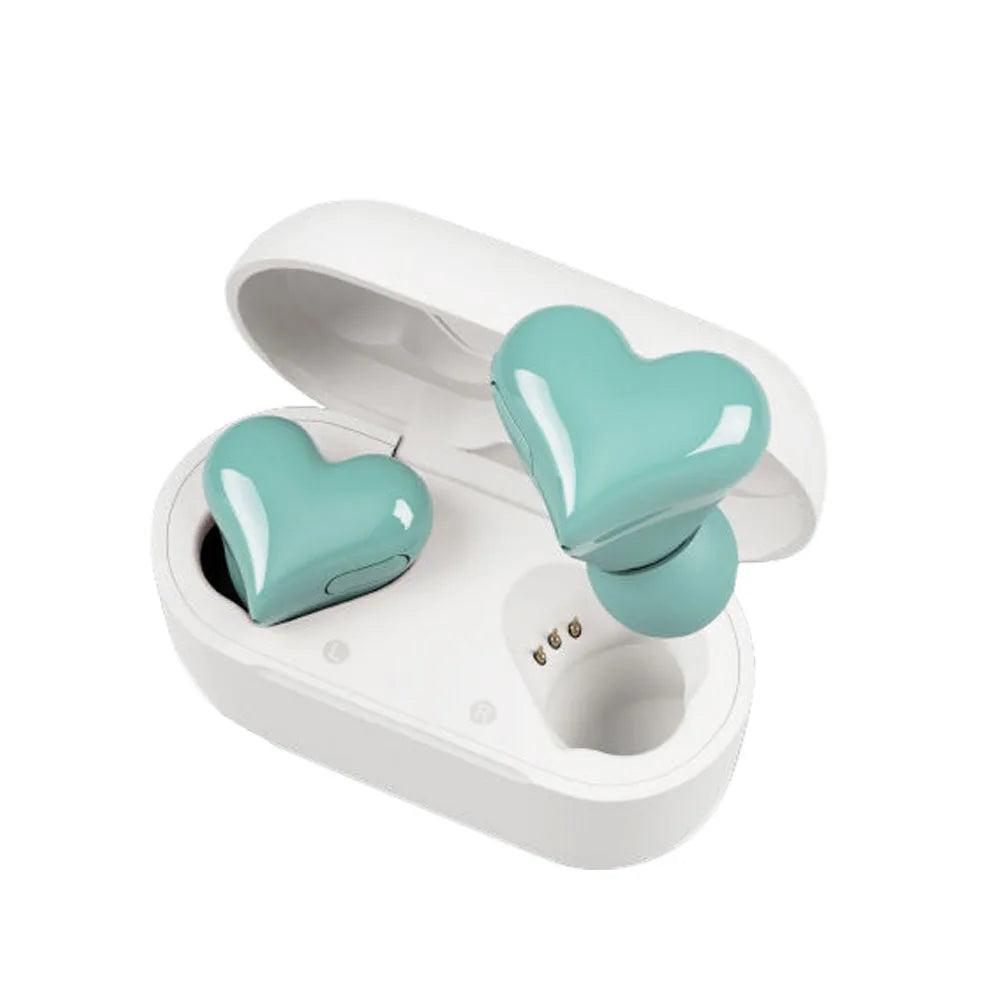 New Wireless Bluetooth Headphones Heart Shaped Earphones woman Earphone High Quality Heart Earbuds Girl Gift