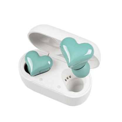 New Wireless Bluetooth Headphones Heart Shaped Earphones woman Earphone High Quality Heart Earbuds Girl Gift