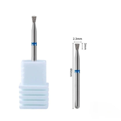 2/1Pcs Tornado Flame Diamond Nail Drill Bit Milling Cutters Dead Skin Remover Pedicure Diamond Burrs for Electric Polisher Tools