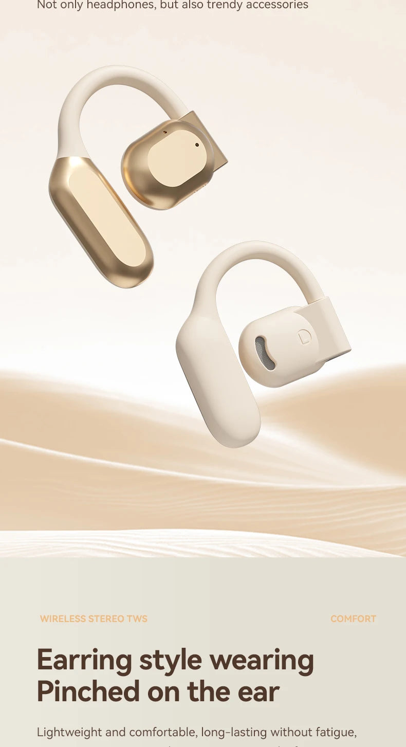 AI Translator Earbuds Wireless BT Real Time Translators Headphones Two-Way Instant Voice Translator Ear Hook for Business Travel