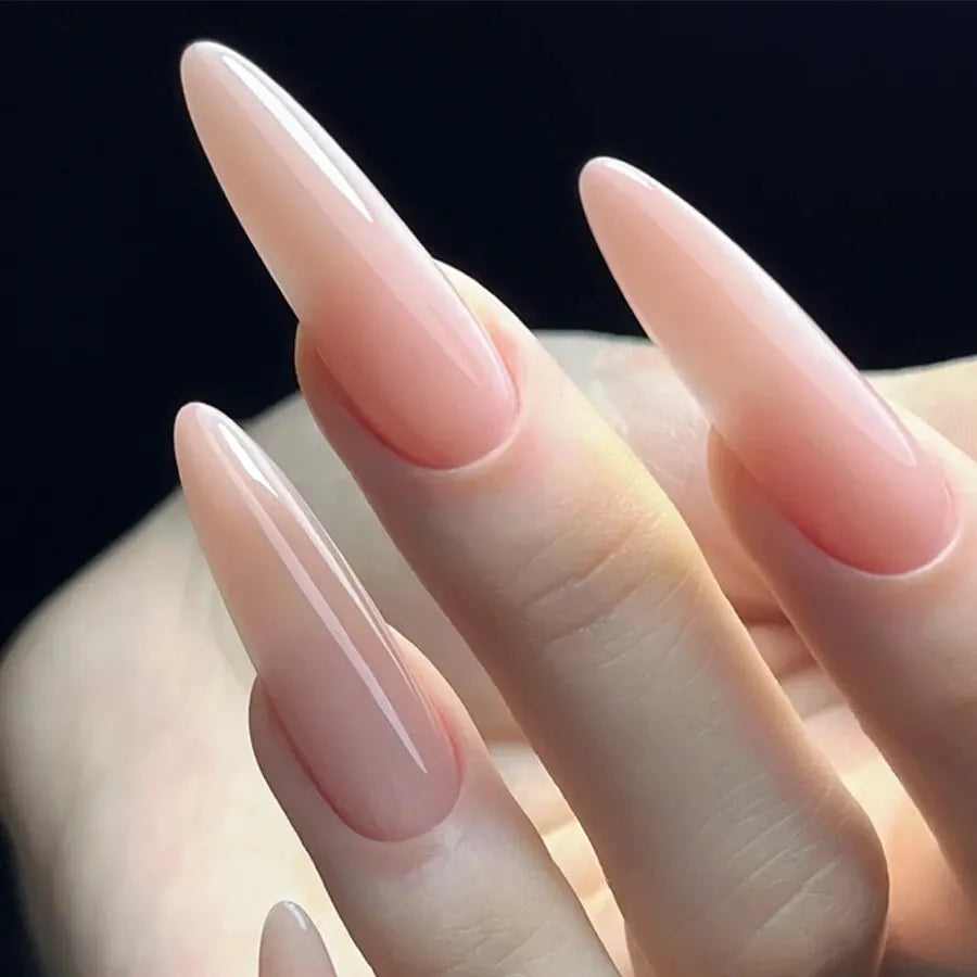 Trending Gel nailpolish with glittery finish Nude Pink - soak Off possible - UV/LED Gel Polish For Manicure Home Salon DIY