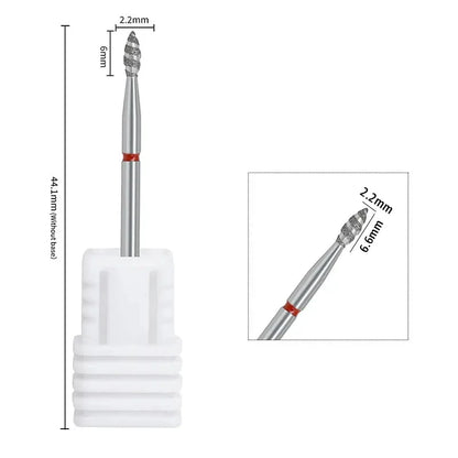 2/1Pcs Tornado Flame Diamond Nail Drill Bit Milling Cutters Dead Skin Remover Pedicure Diamond Burrs for Electric Polisher Tools