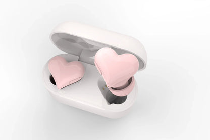 New heartbuds love earphones heart-shaped earphones cute girls wireless bluetooth earphones with colorful lights ear buds