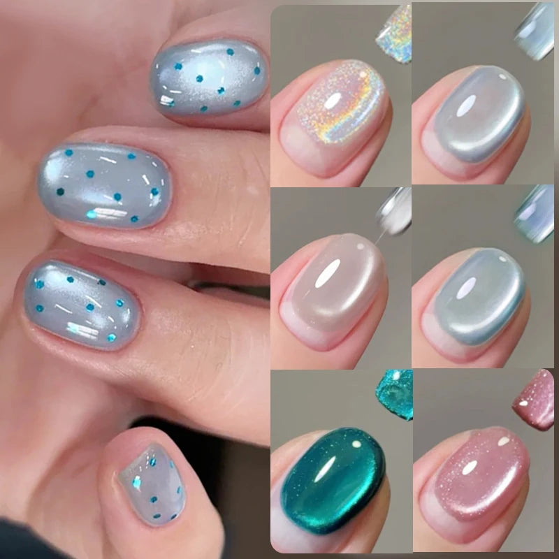 BORN PRETTY Cat Magnetic Gel Nail Polish 10ml Crystal Holographics Glass Bead Semi Permanent Soak Off UV LED Nail Art Manicure