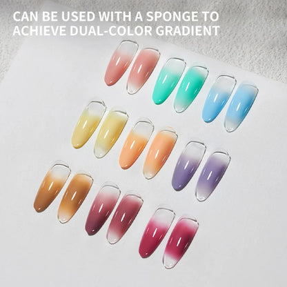 20 Colors Pat Painting Gel Nail Polish Set With Sponge Gradient Semi Permanent Soak Off UV LED Nail Art Gel Varnishes For Nails