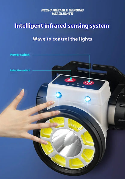 Super Bright LED Rechargeable High-power Headlights High Brightness Emergency Charging Outdoor Head Flashlight Fishing Lamp