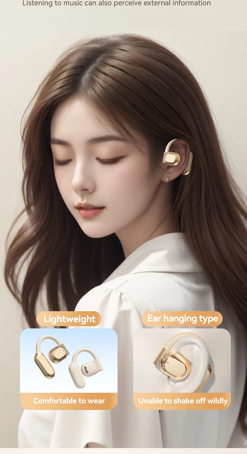 AI Translator Earbuds Wireless BT Real Time Translators Headphones Two-Way Instant Voice Translator Ear Hook for Business Travel