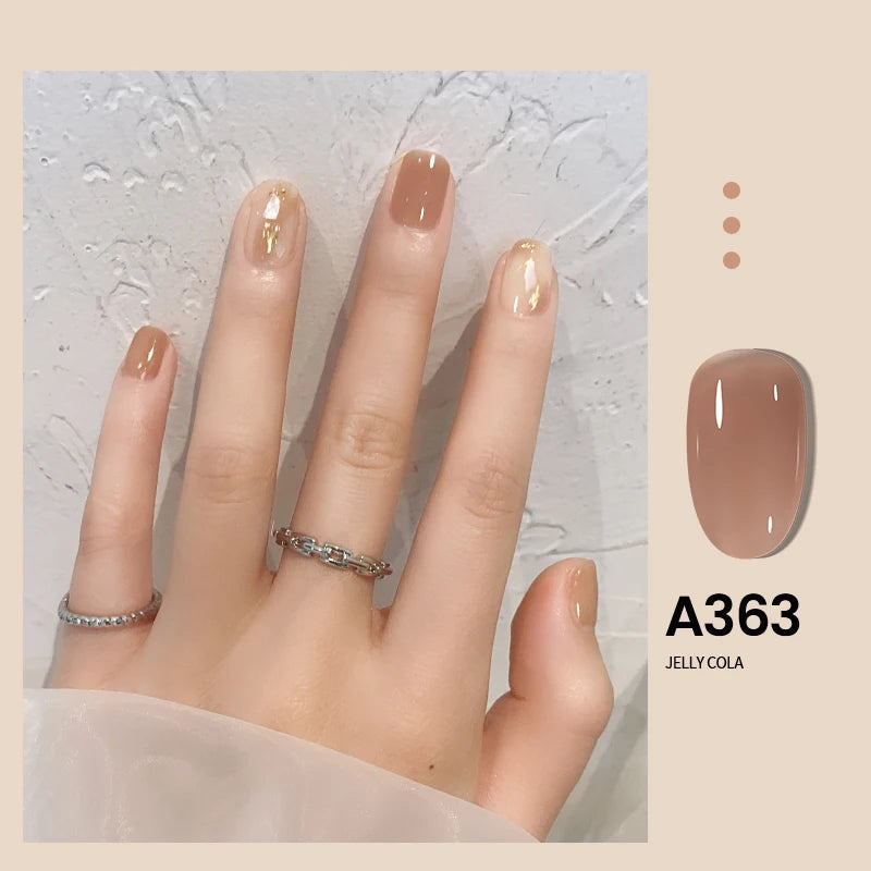 MAYCHAO Transparent Jelly Gel Nail Polish SemiPermanent Polish Soak Off UV LED Gel Art Nail Varnish Nude Collection 7.3ml DIY