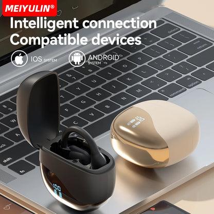 AI Translator Earbuds Wireless BT Real Time Translators Headphones Two-Way Instant Voice Translator Ear Hook for Business Travel