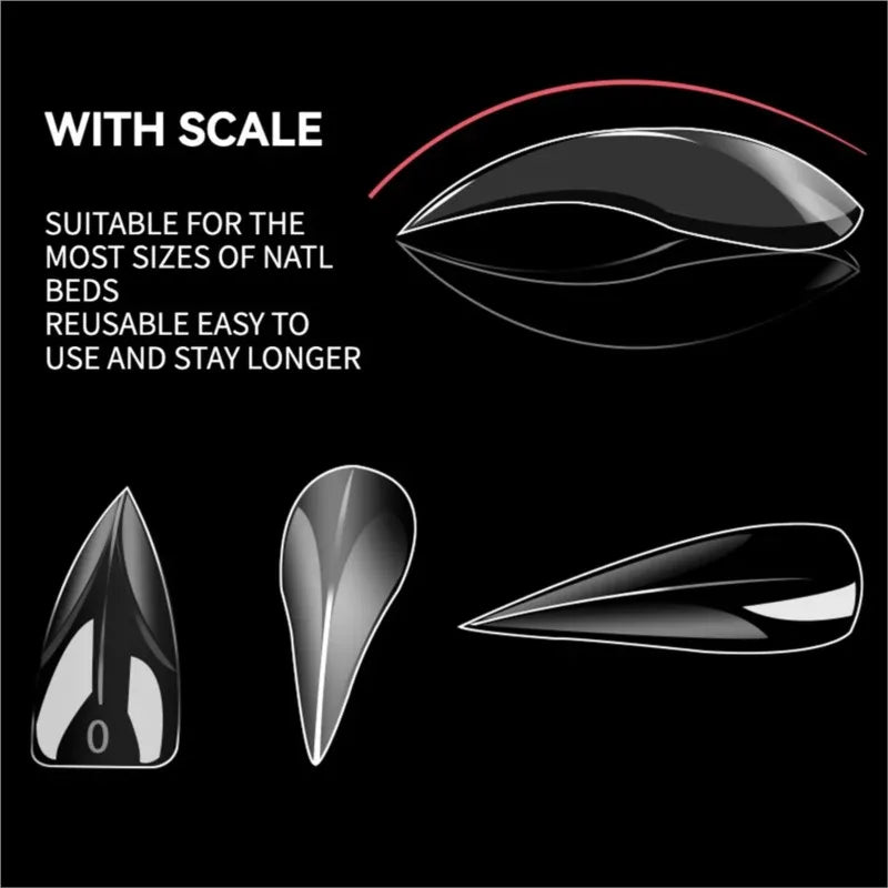 120枚 透明イーグルクロー ネイルチップ
3Dカーブ スティレット フルカバー
UVジェル対応 エクステンション用 デュアルフォーム