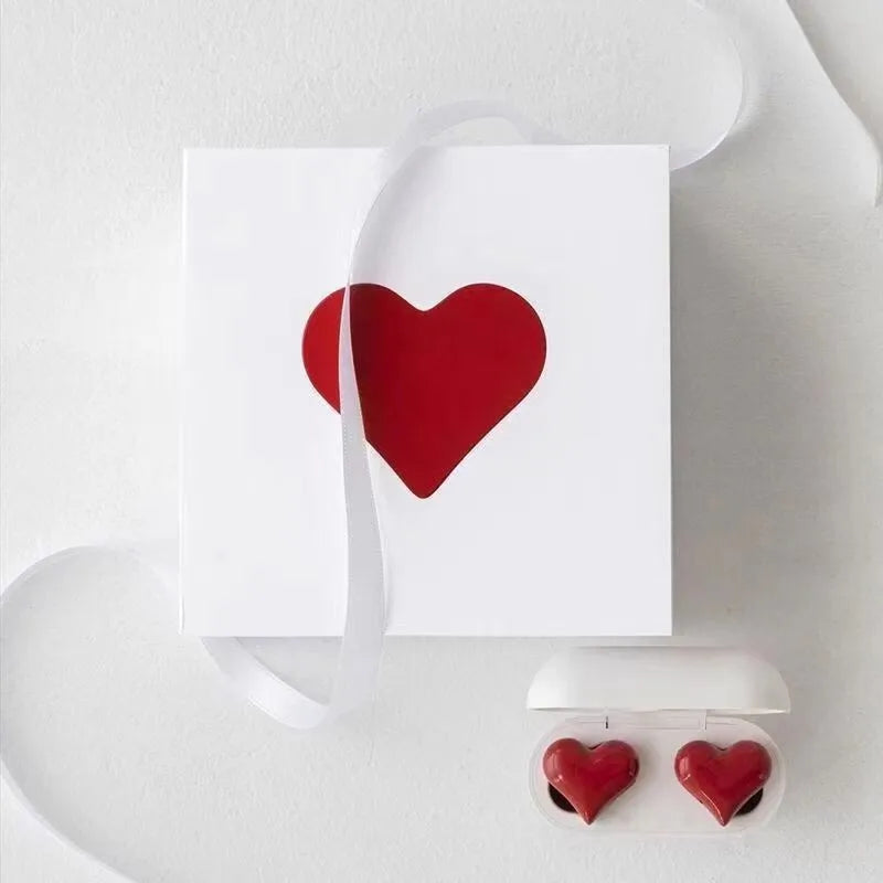 Bluetooth 5.3 Wireless Headphones Heart Shaped Earphones Woman HiFi Music Heart Earbuds Headset Fashion High Quality Girl Gifts
