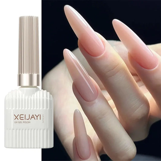 Trending Gel nailpolish with glittery finish Nude Pink - soak Off possible - UV/LED Gel Polish For Manicure Home Salon DIY