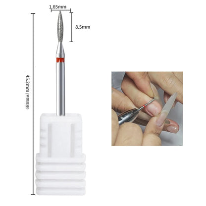 2/1Pcs Tornado Flame Diamond Nail Drill Bit Milling Cutters Dead Skin Remover Pedicure Diamond Burrs for Electric Polisher Tools