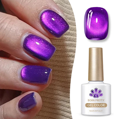BORN PRETTY Cat Magnetic Gel Nail Polish 10ml Crystal Holographics Glass Bead Semi Permanent Soak Off UV LED Nail Art Manicure